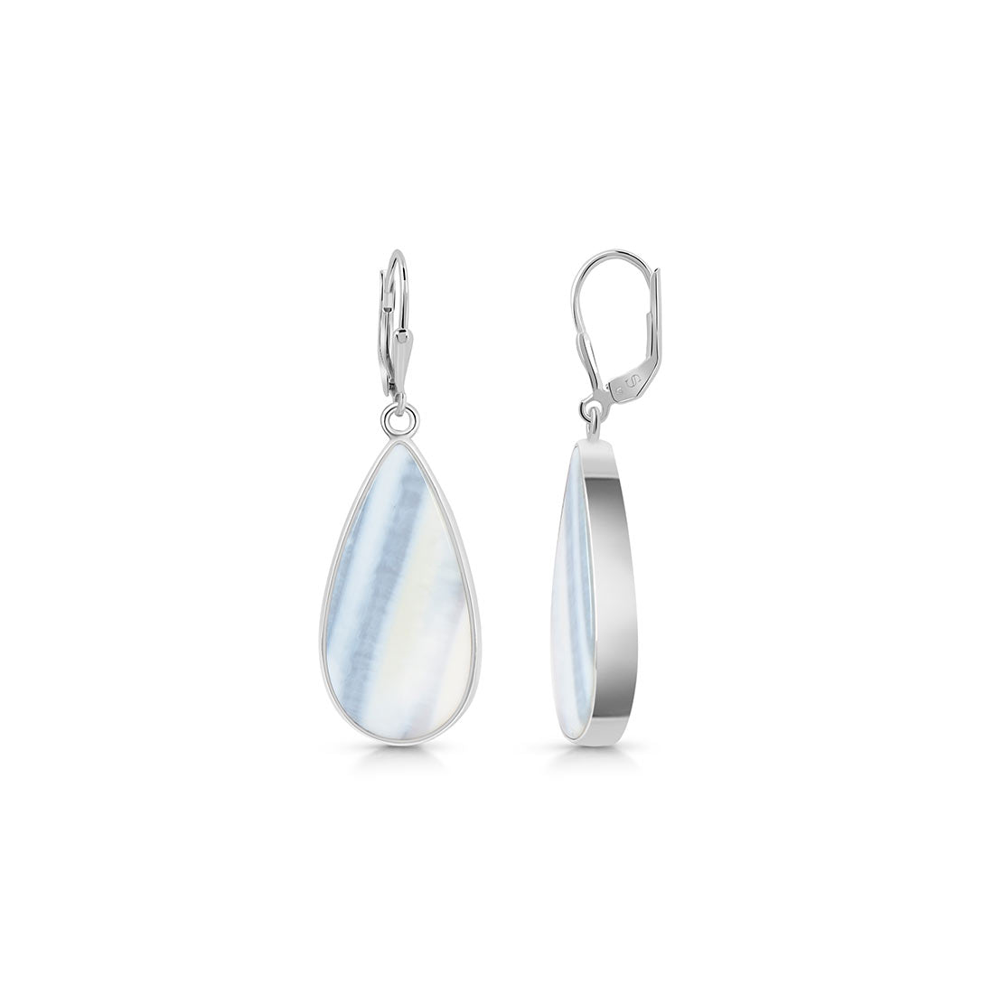 Premium Blue Opal Statement Earrings - BLO-E-21