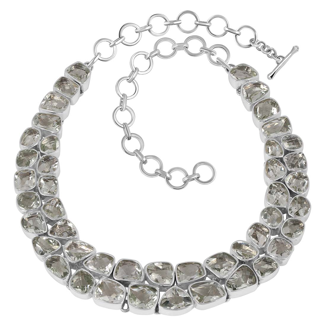 Premium Green Amethyst Statement Necklace - GRA-N-2