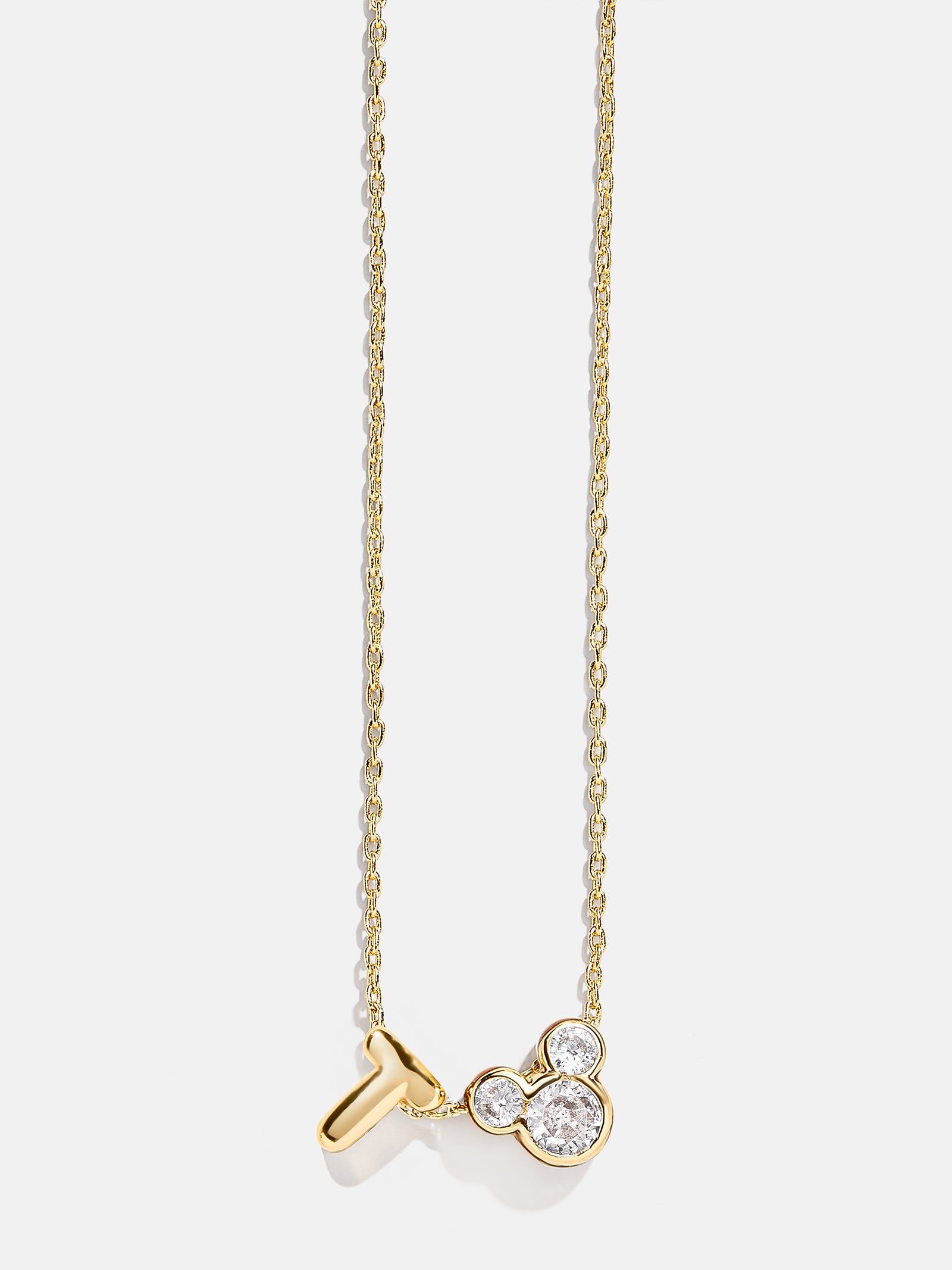 Premium Disney Mickey Mouse Initial Necklace - Gold/Pavé | Ultimate Disney Jewelry