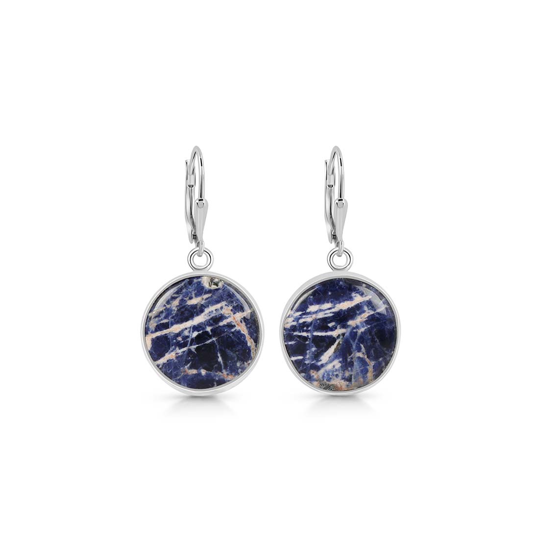 Premium Sodalite Statement Earrings - Ultimate Elegance (SDL-E-21)