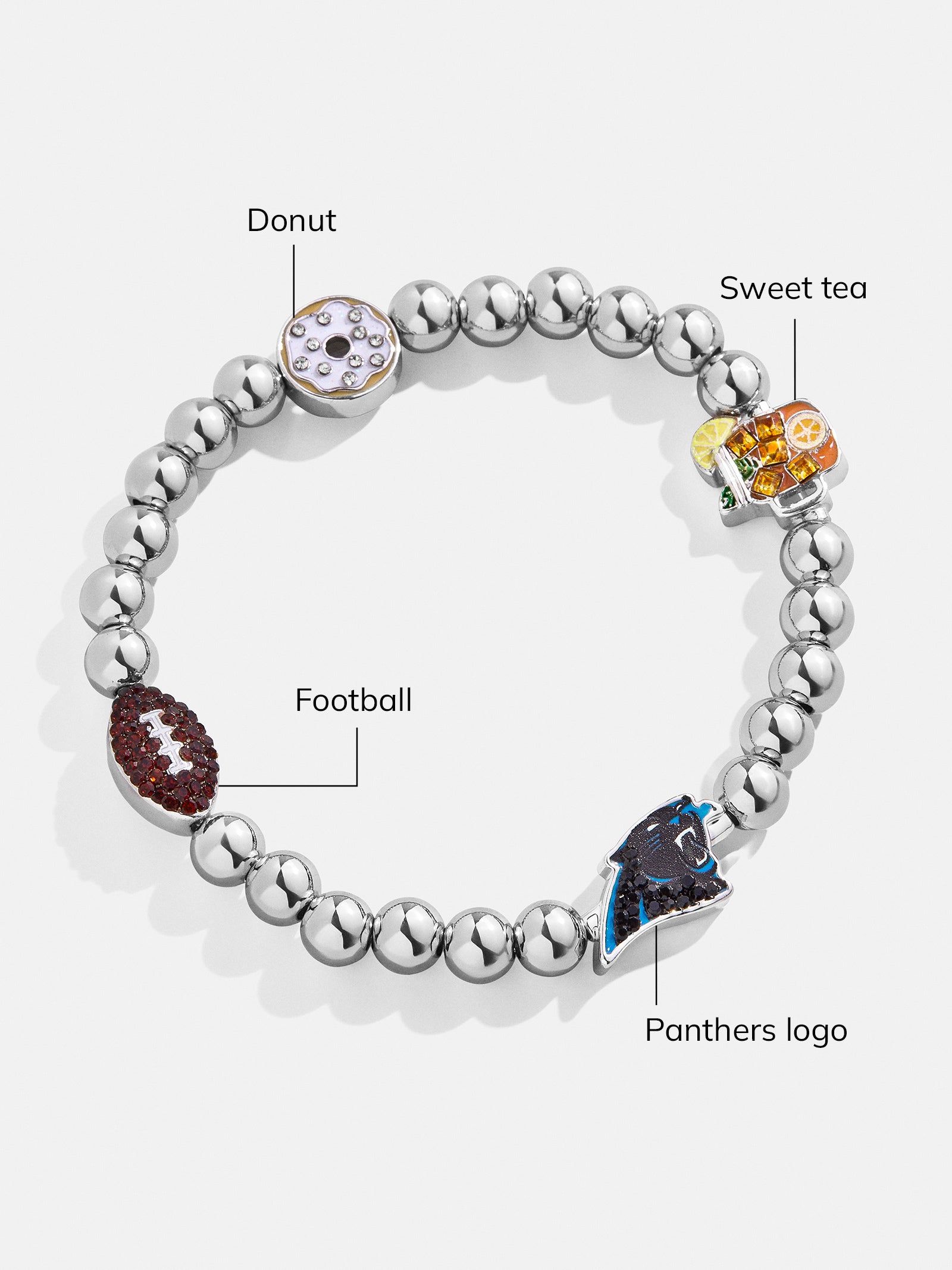 Premium Carolina Panthers NFL Charm Bracelet - Ultimate Fan Accessory