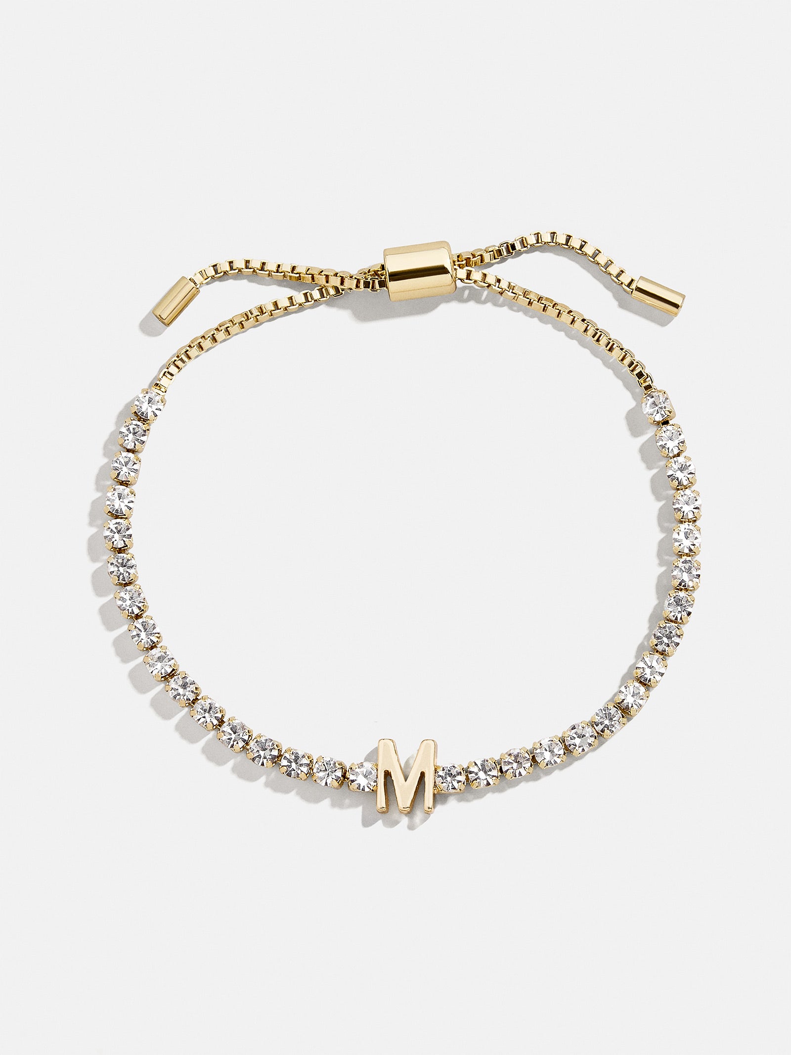 Premium Lyanna Initial Tennis Bracelet - Gold/Pavé