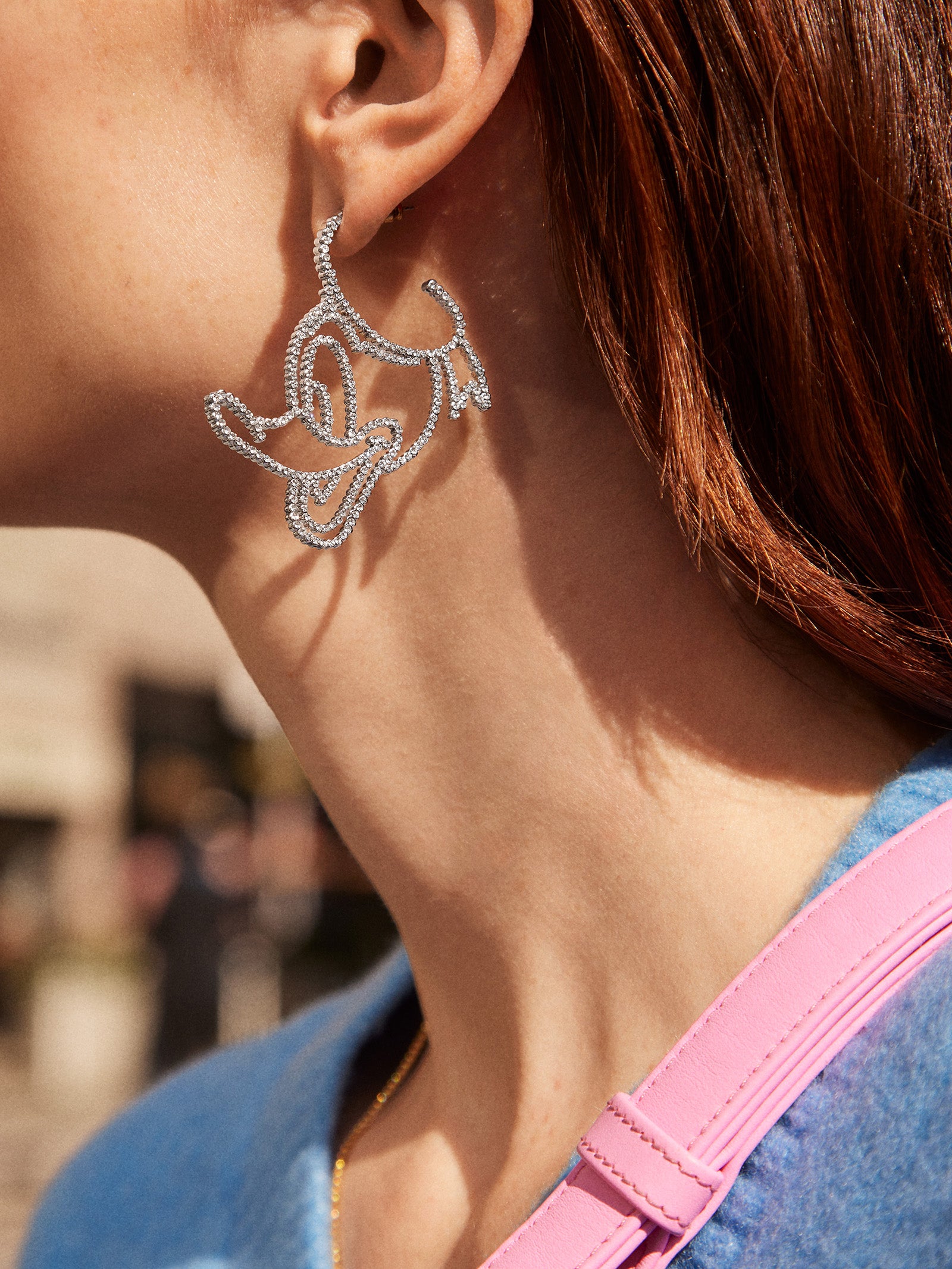 Premium Disney Donald Duck Silver Outline Earrings - Timeless Style