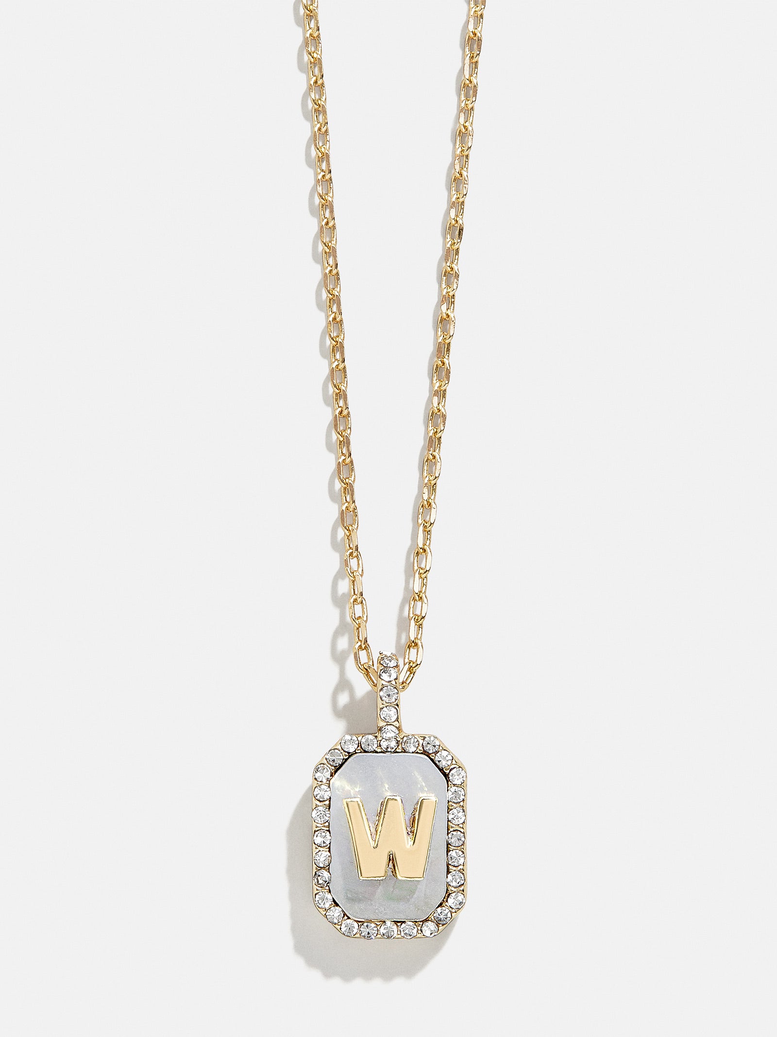 Premium Gold & Dark Mother Of Pearl Initial Necklace - Personalized Elegance