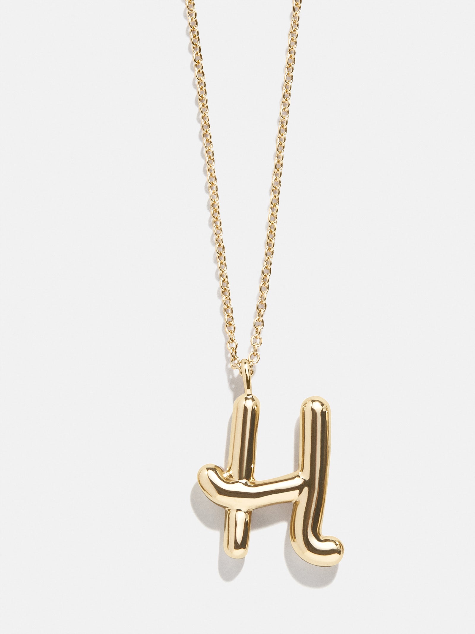 Premium 3D Bubble Script Initial Necklace - Modern Personalized Jewelry