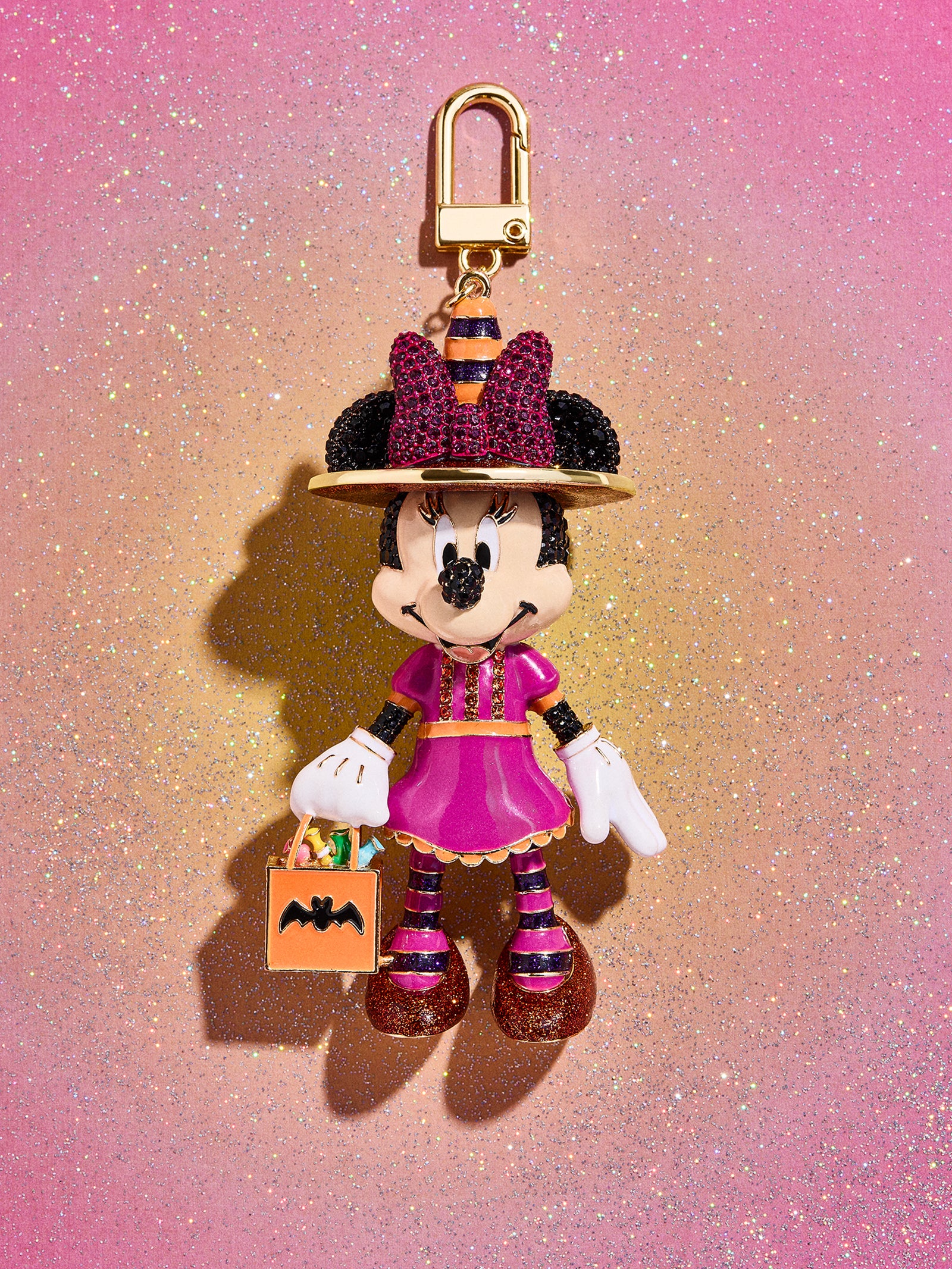 Premium Minnie Mouse Glow-in-the-Dark Trick or Treat Bag Charm - Disney Official