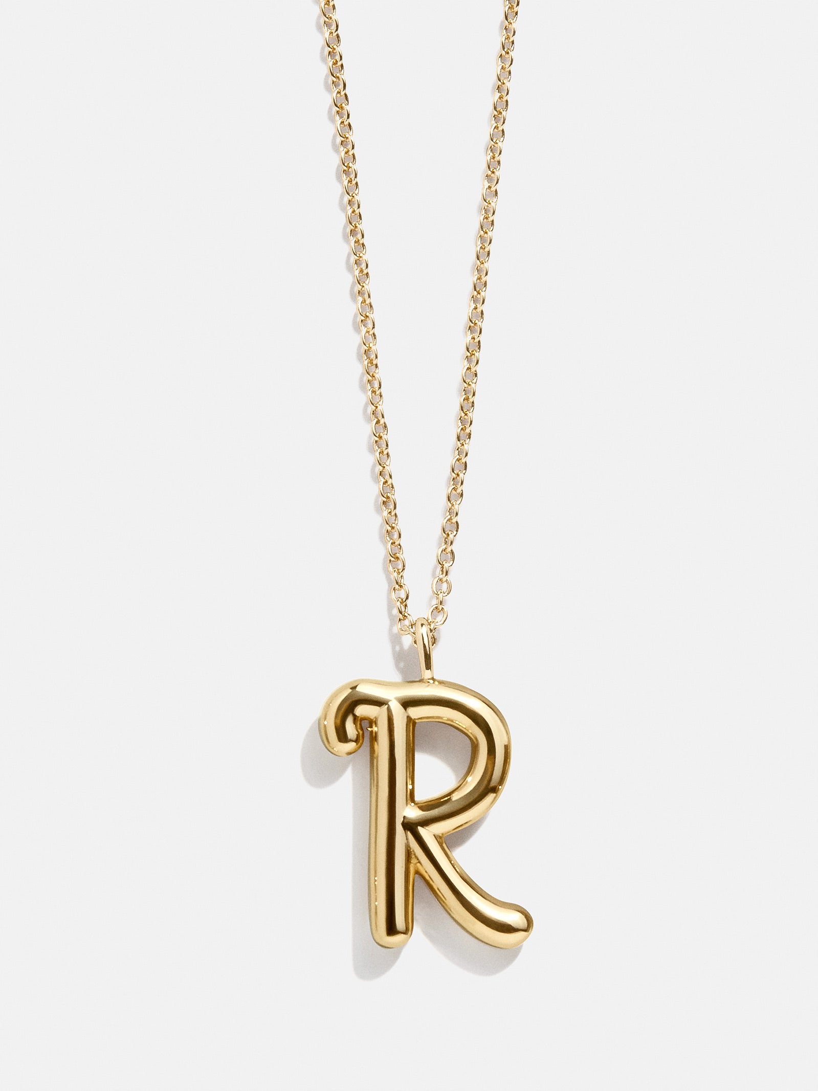 Premium 3D Bubble Script Initial Necklace - Modern Personalized Jewelry