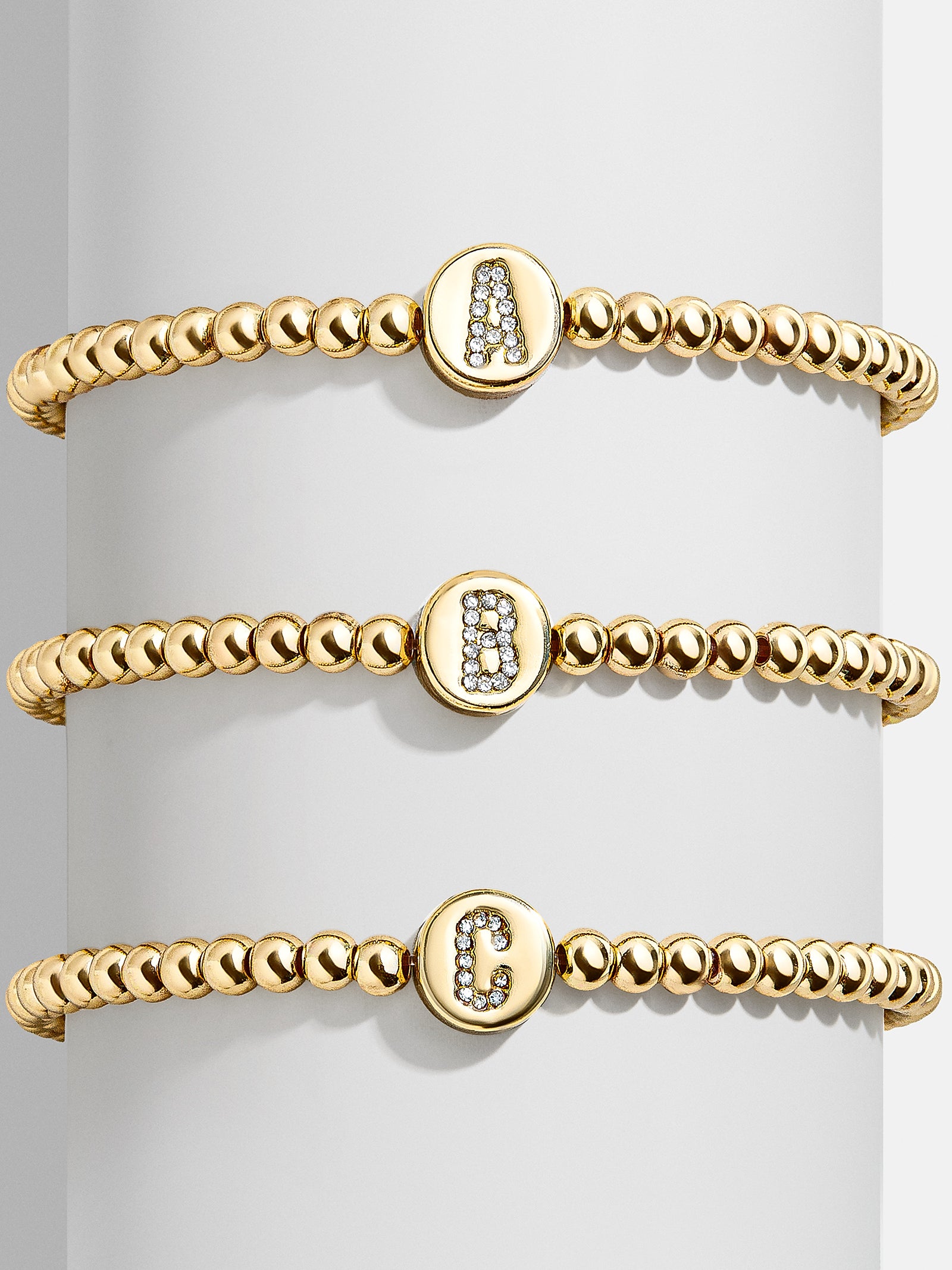 Premium Carmen Initial Disc Pisa Bracelet - Gold | Personalized Style