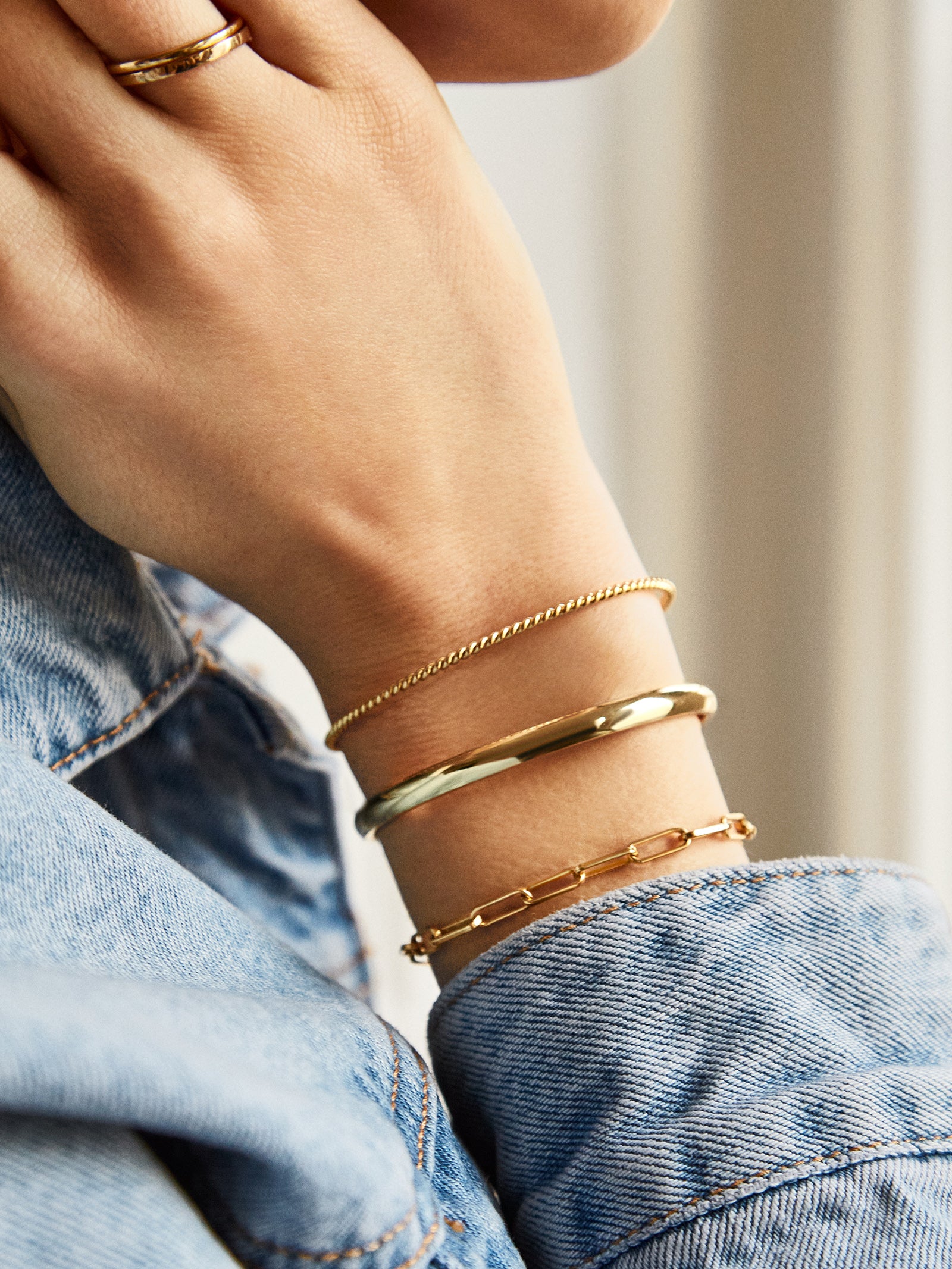 Premium Hera Mini Link Bracelet - Gold Plated Brass