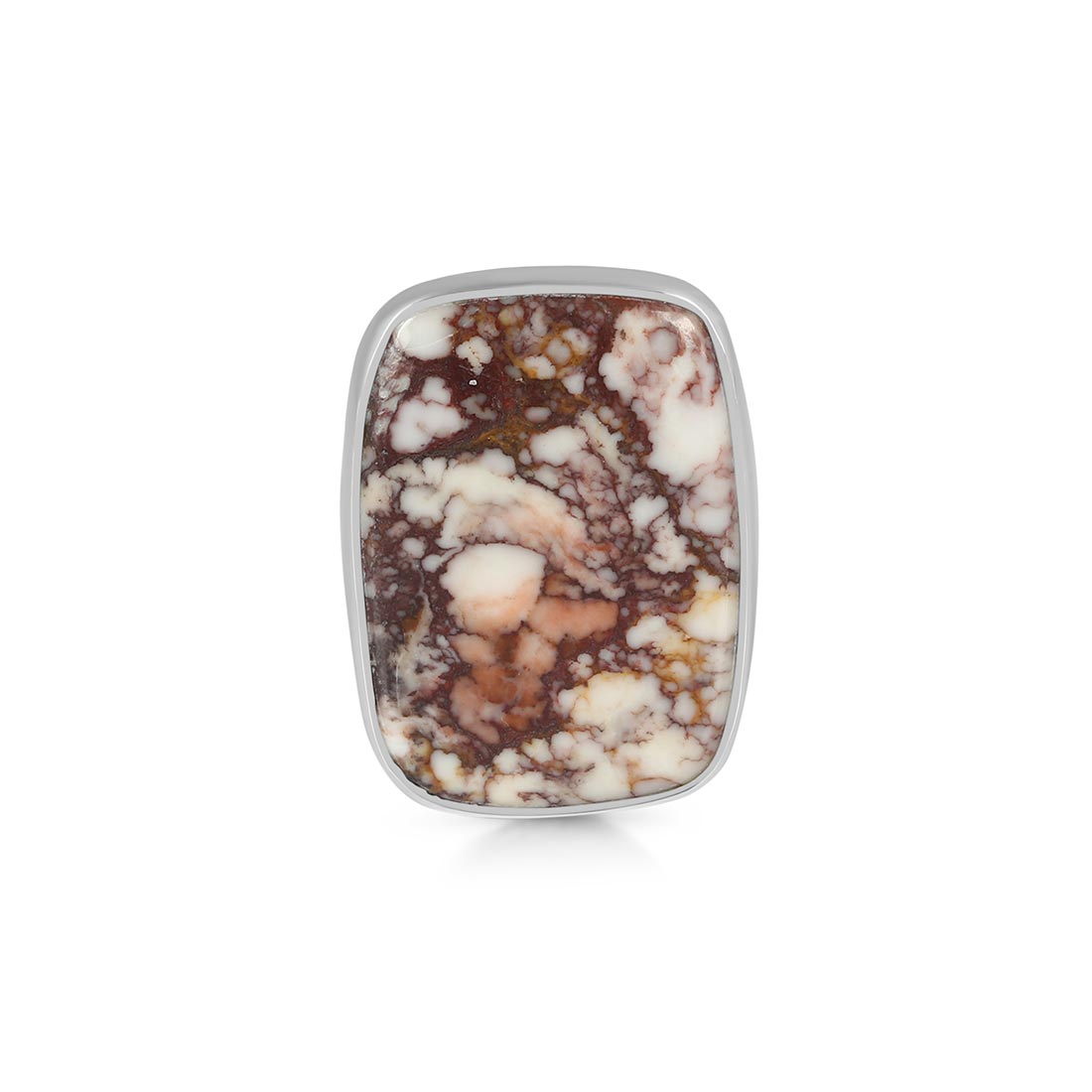 Premium Wild Horse Jasper Adjustable Ring - Unique Octagon Design (WOJ-R-54)