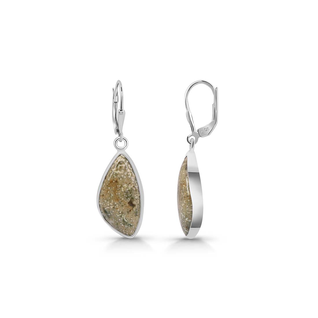 Premium Ocean Jasper Statement Earrings - Elegant & Versatile (OCJ-E-5)