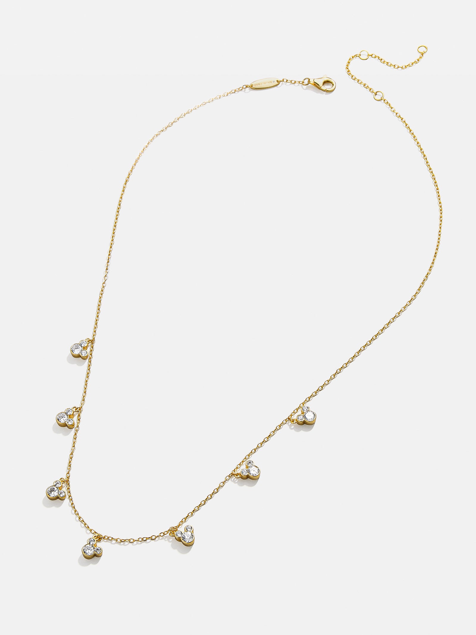 Premium Mickey Mouse 18K Gold Plated Sterling Silver Repeating Necklace - Ultimate Disney Magic