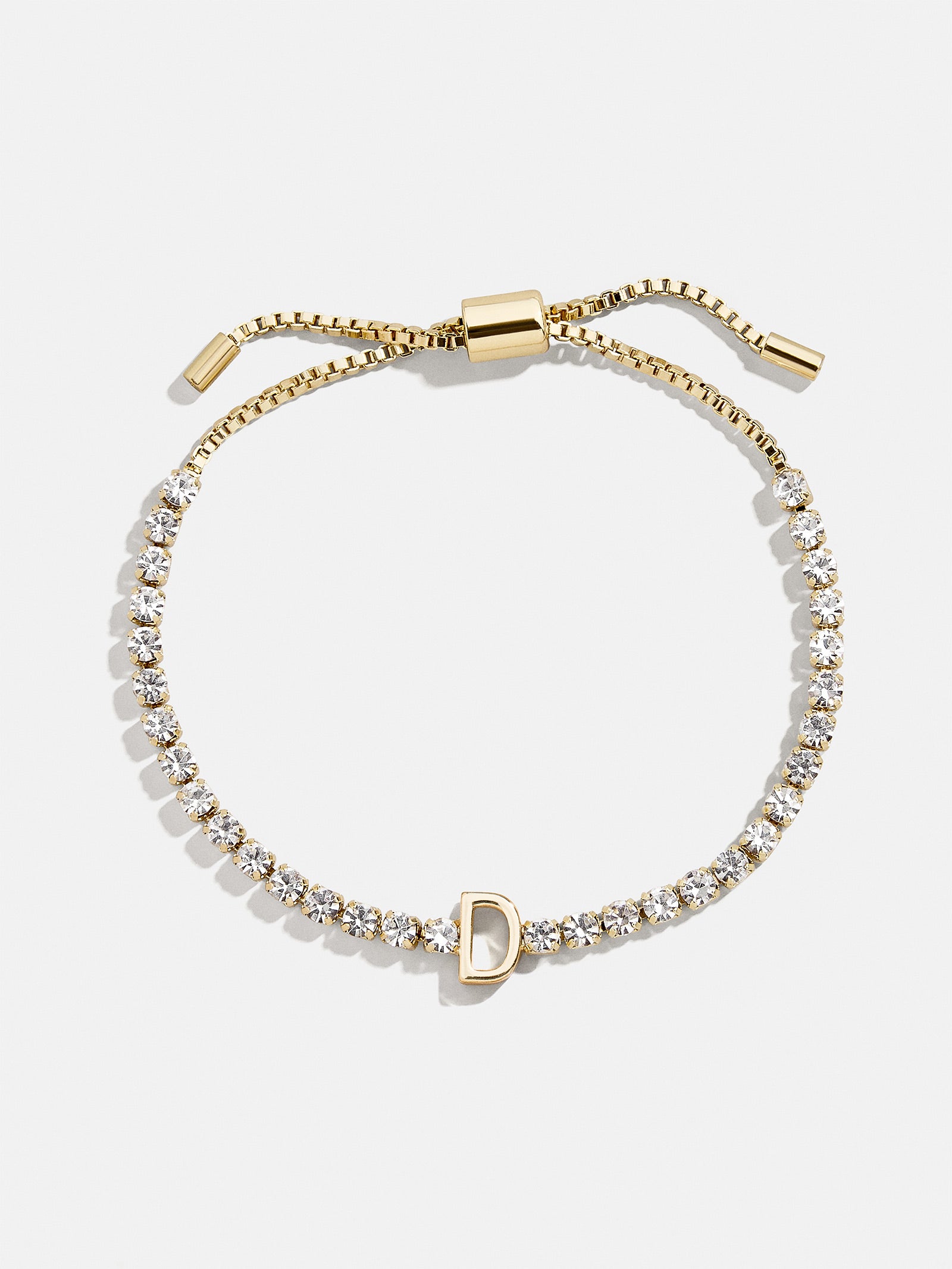 Premium Lyanna Initial Tennis Bracelet - Gold/Pavé