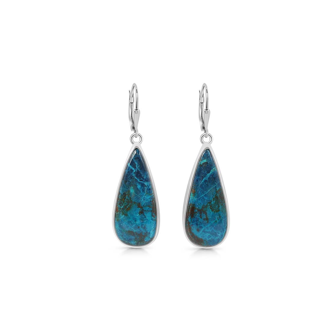 Premium Shattuckite Statement Earrings - Elegant Earthy Design