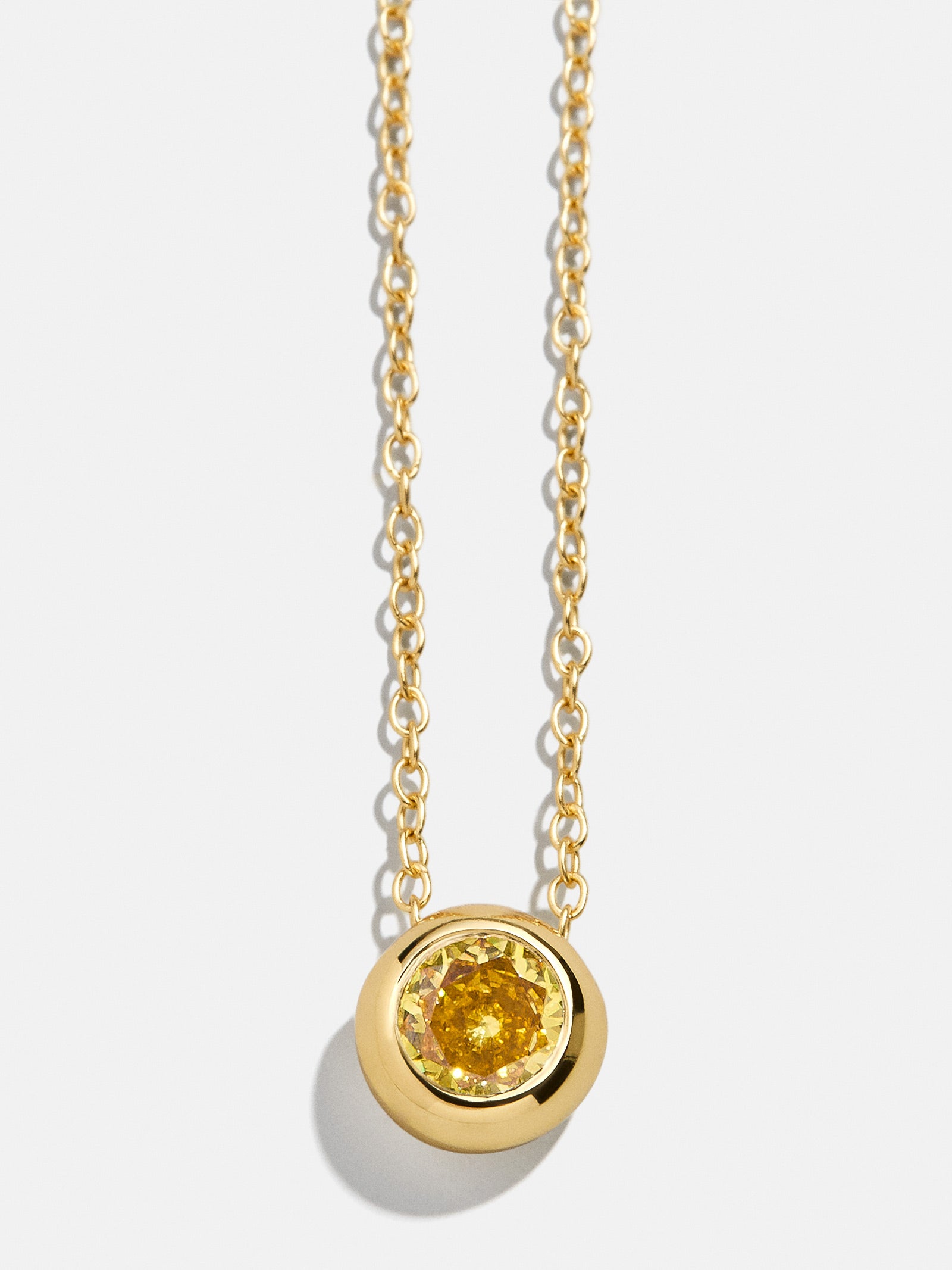 Premium 18K Gold Birthstone Pendant Necklace - Topaz | Ultimate Personalized Jewelry