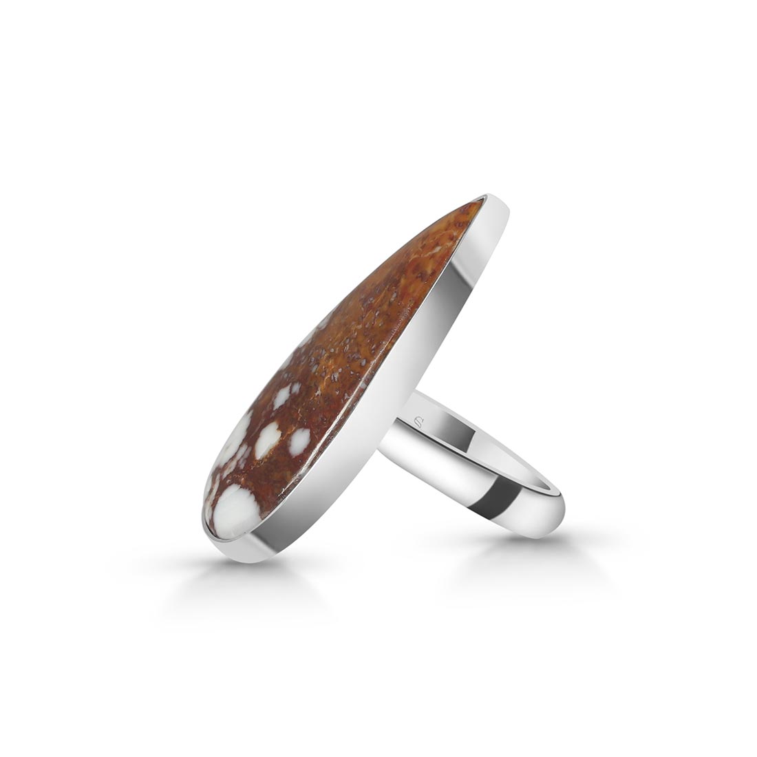 Premium Wild Horse Jasper Adjustable Ring - Elegant Statement Jewelry