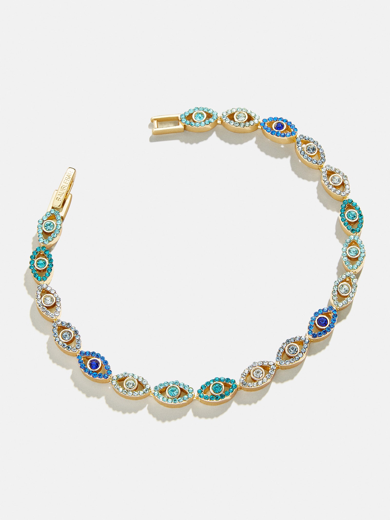 Premium Evil Eye Tennis Bracelet - Gold & Pavé Beads