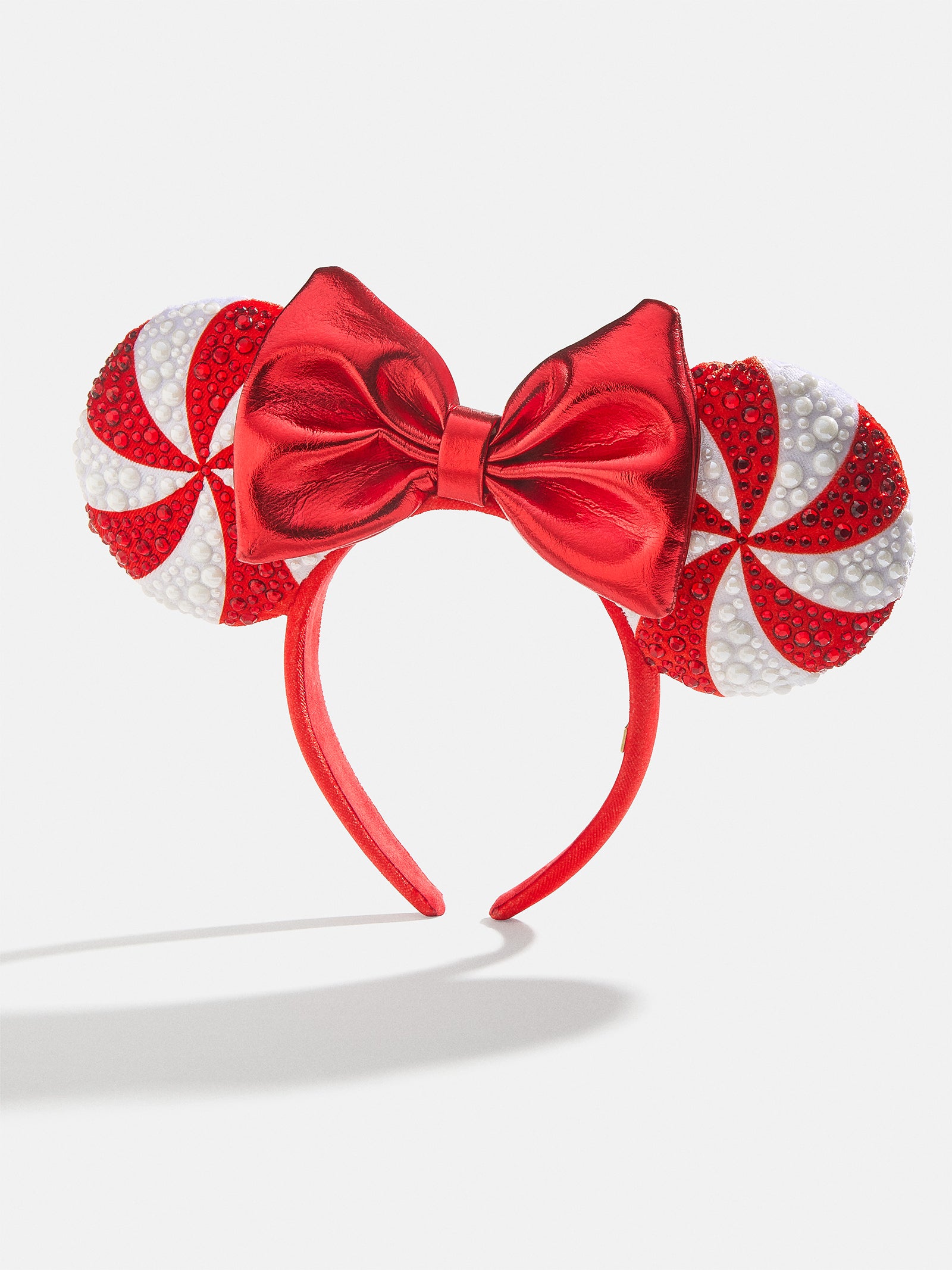 Premium Disney Minnie Mouse Candy Cane Ears Headband - Ultimate Holiday Style