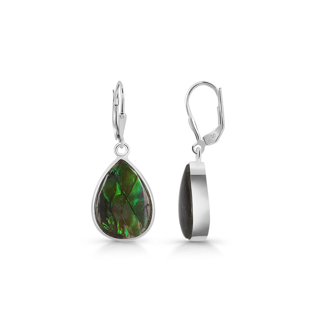 Premium Ammolite Statement Earrings - AML-E-27