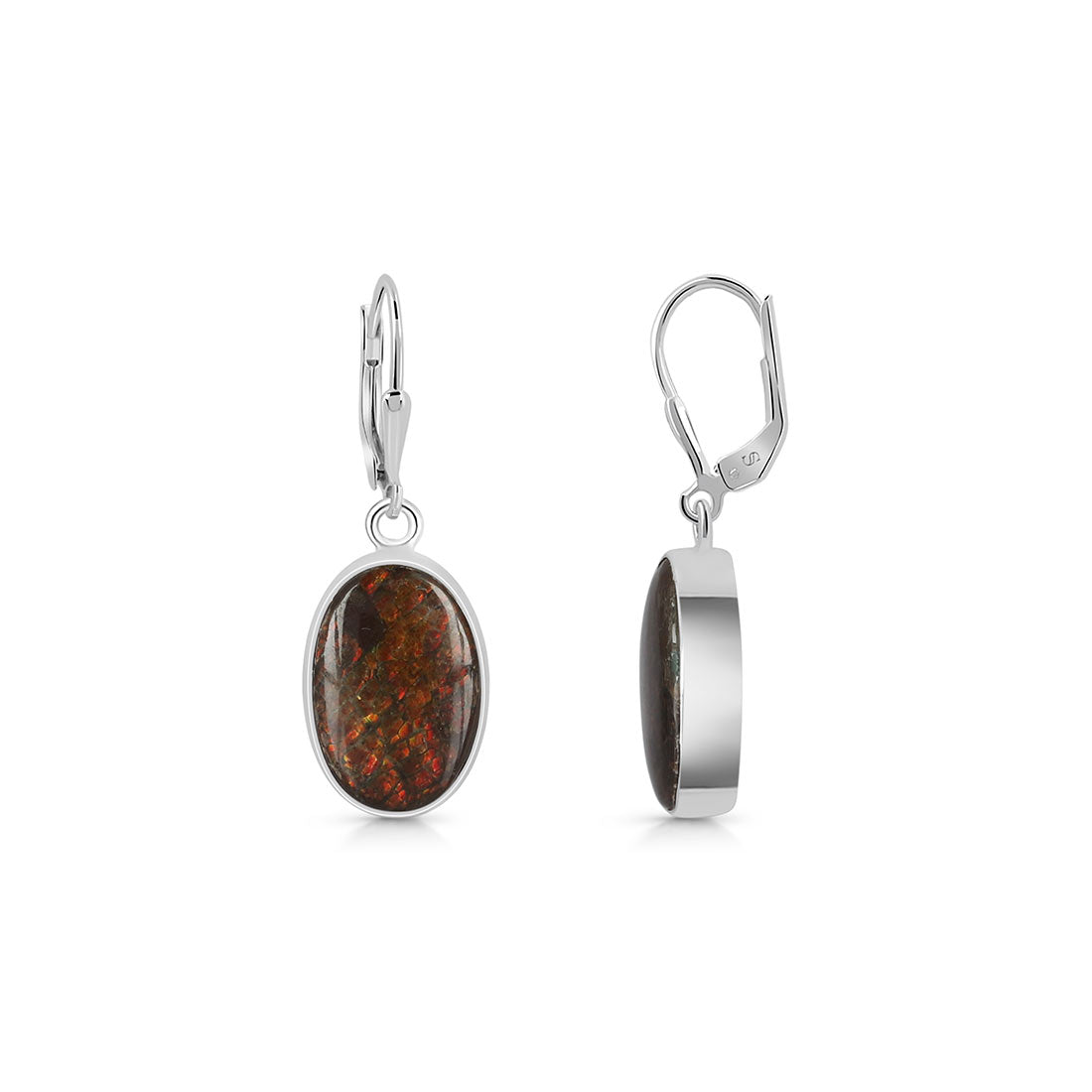 Premium Ammolite Statement Earrings - AML-E-28