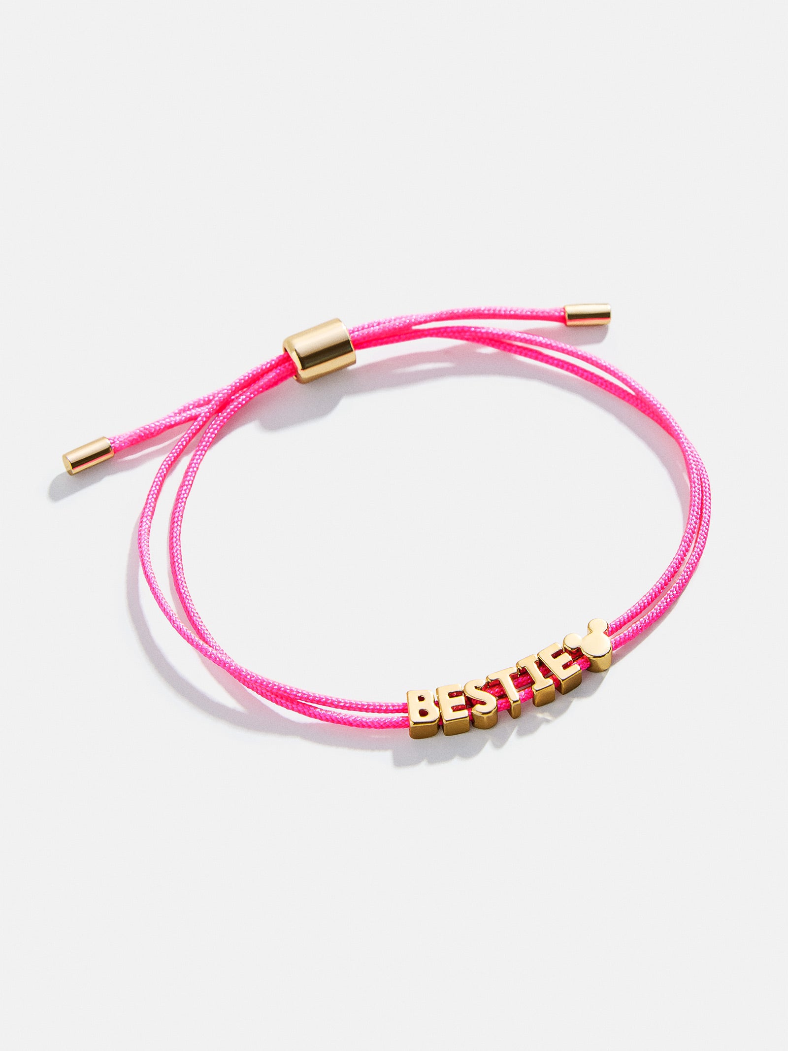 Premium Mickey Mouse Disney Custom Cord Bracelet - Hot Pink | Personalized Everyday Essential