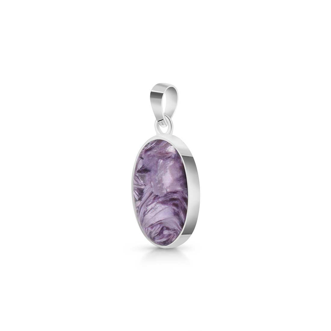 Premium Charoite Pendant - Elegant Purple Statement Jewelry (CHR-P-38)