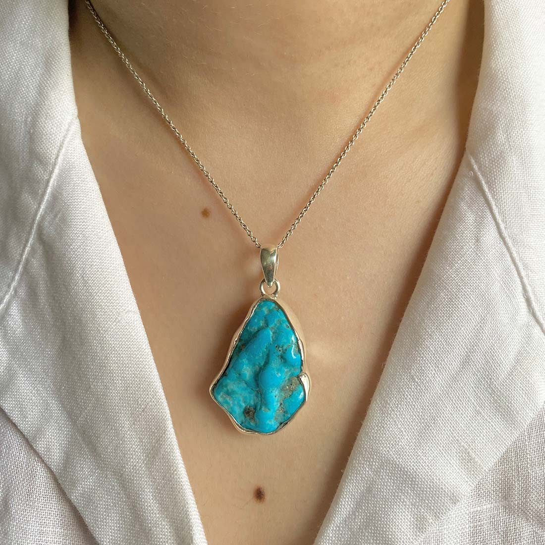 Premium Turquoise Rough Pendant - TRQ-P-36