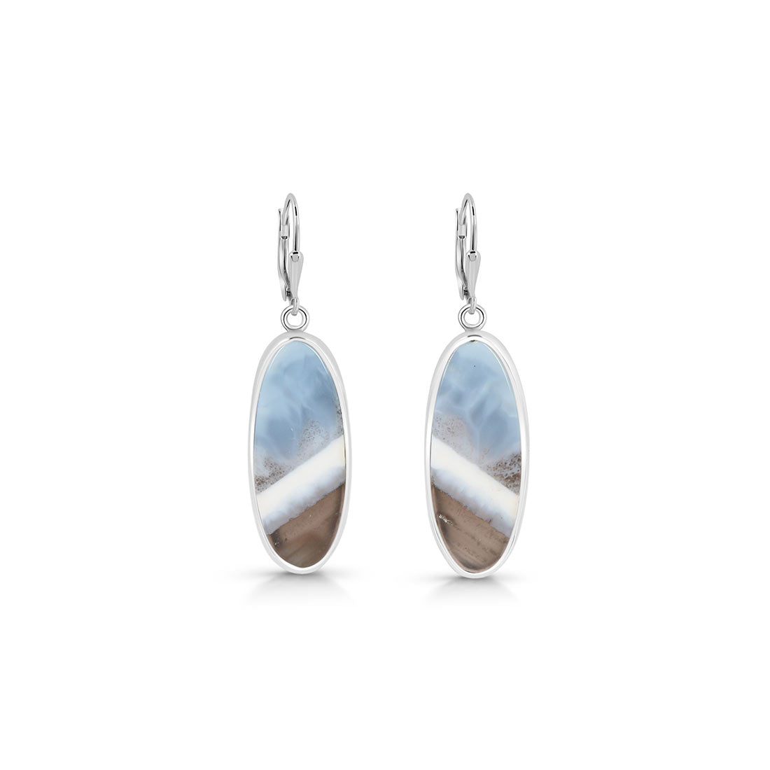 Premium Blue Opal Earrings - Elegant Statement Jewelry