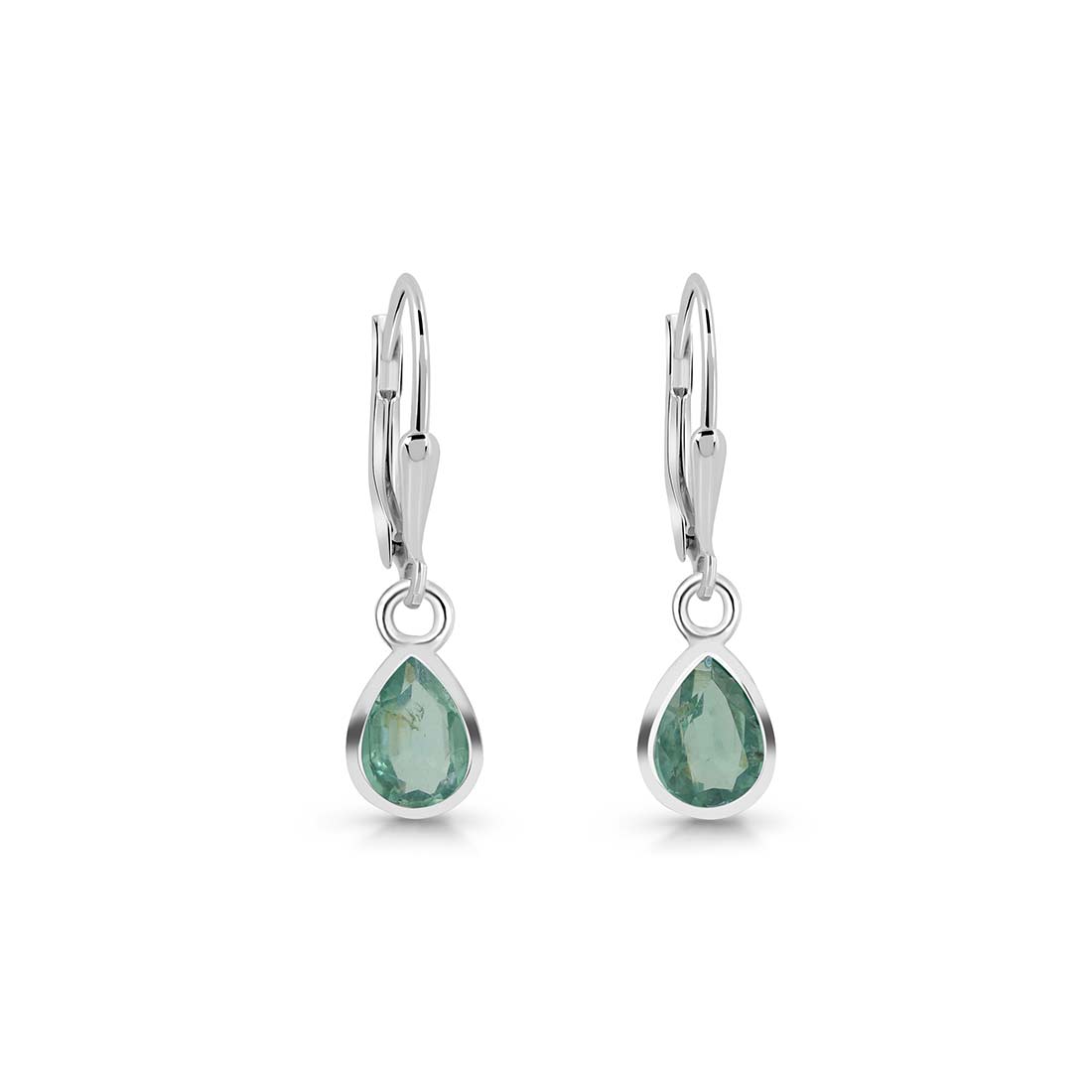 Premium Green Kyanite Leverback Earrings - Elegant & Bohemian Style