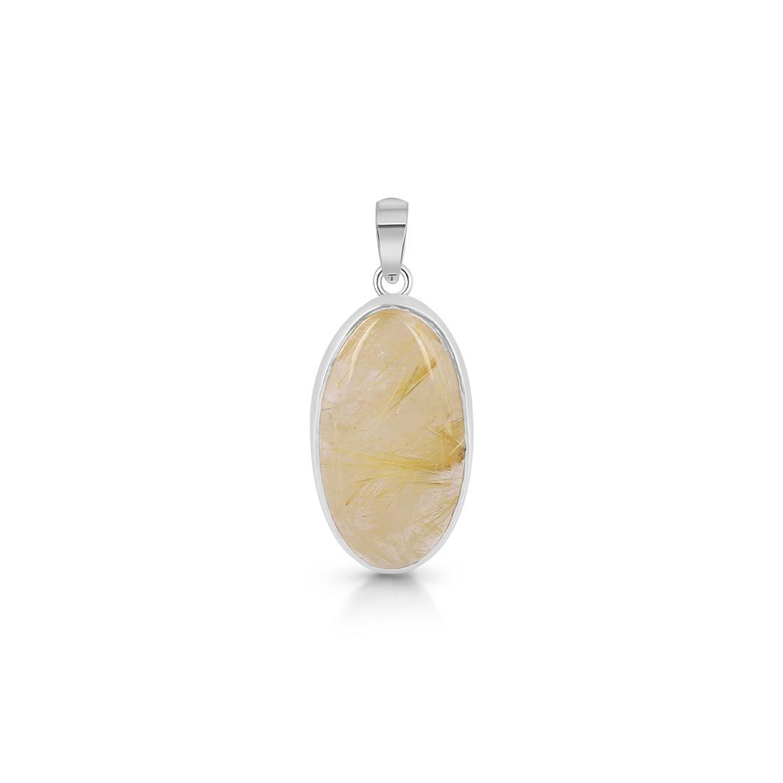 Premium Golden Rutile Statement Pendant - GDR-P-10