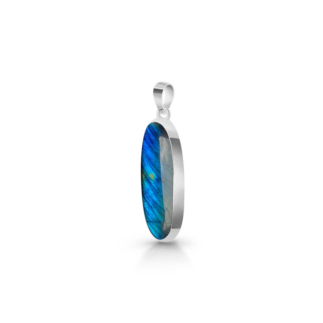 Premium Labradorite Pendant - Elegant Transformation Jewelry (LBD-P-36)