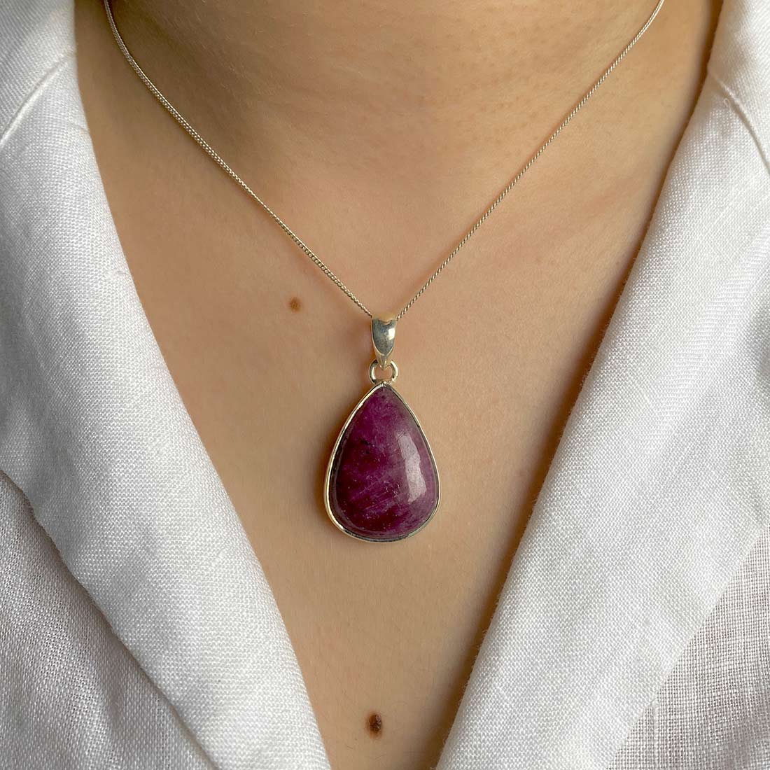 Premium Pink Ruby Zoisite Pendant - Ultimate Elegance (RZS-P-5)