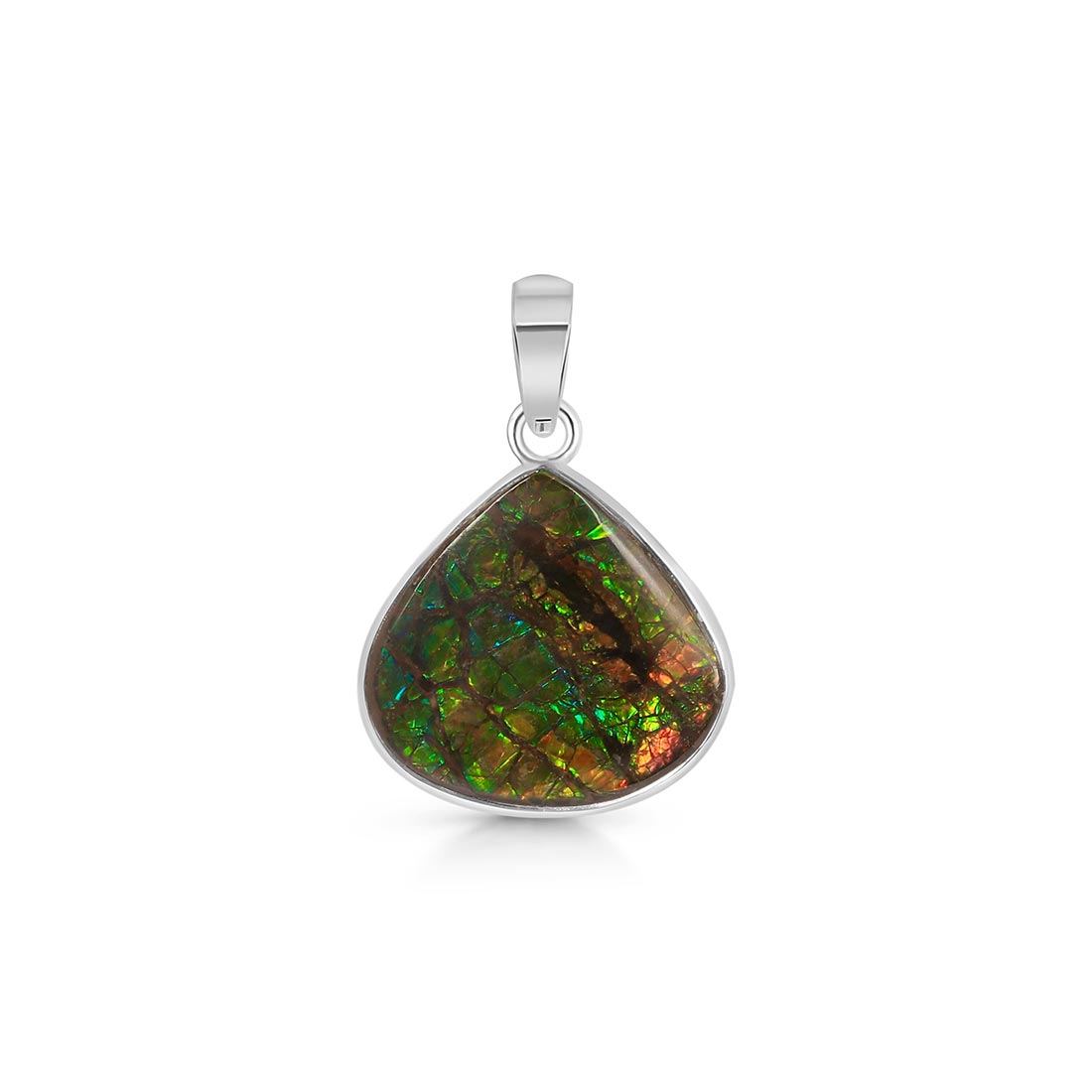 Premium Ammolite Pendant - Authentic Sagacia Jewelry (AML-P-30)