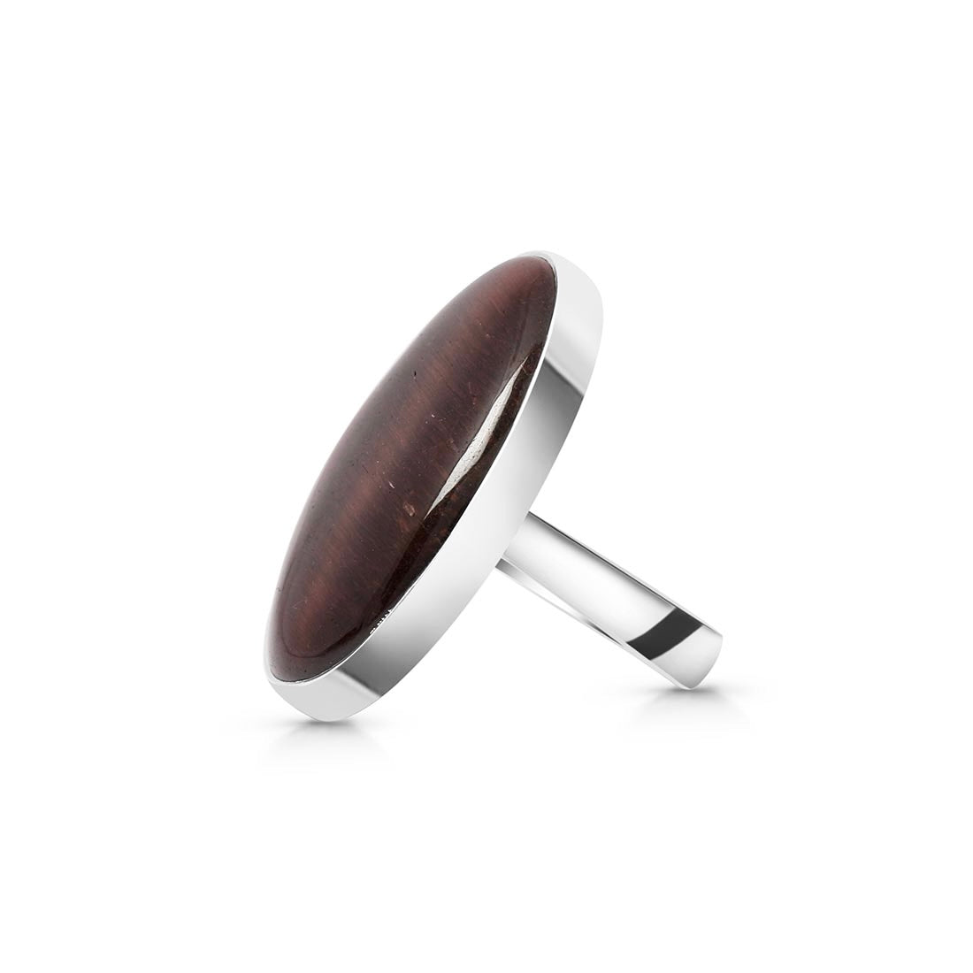 Premium Red Tiger Eye Adjustable Ring - Bold & Authentic (RTE-R-21)