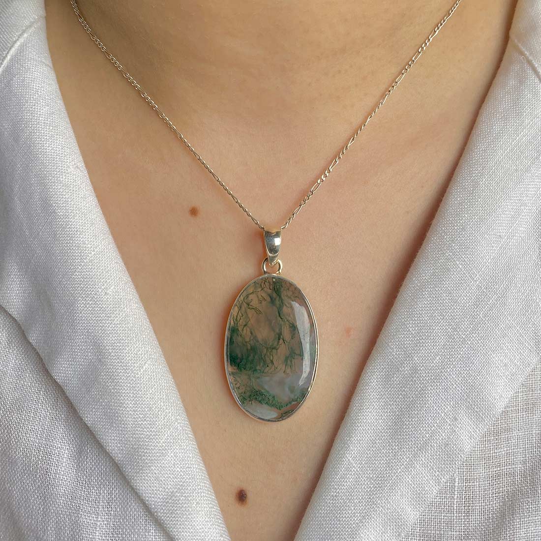 Premium Moss Agate Pendant - Ultimate Nature-Inspired Jewelry