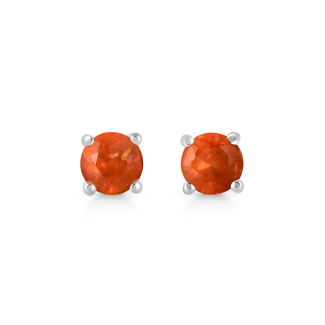 Premium Orange Kyanite Stud Earrings - Elegant & Trendy (KYN-SE-1023-O)