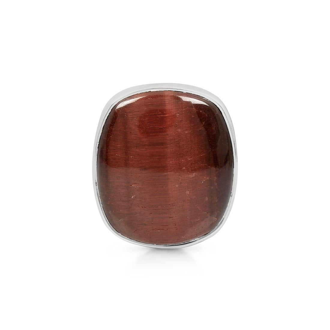 Premium Red Tiger Eye Statement Ring - Authentic 925 Sterling Silver (RTE-R-31)