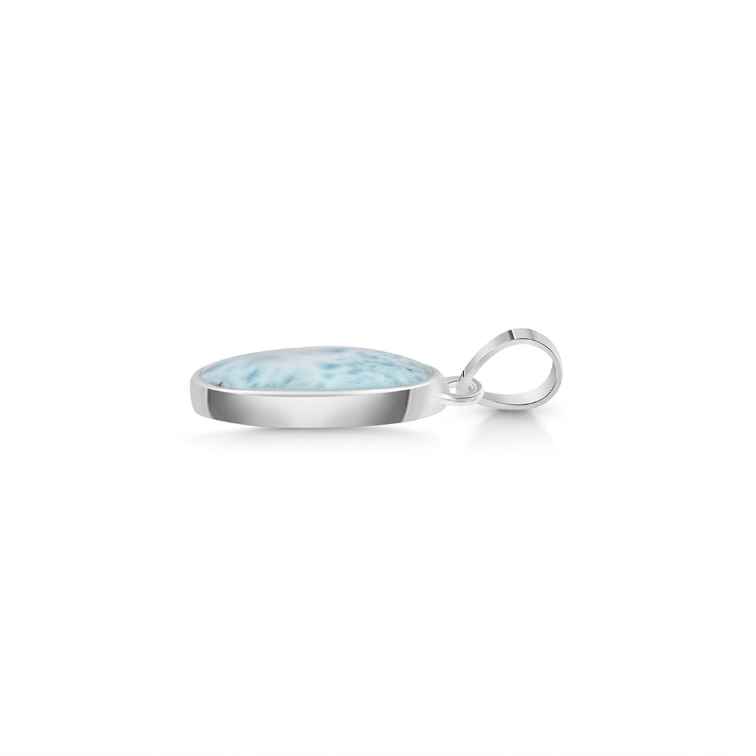 Premium Larimar Healing Pendant - Ultimate Elegance in Sterling Silver