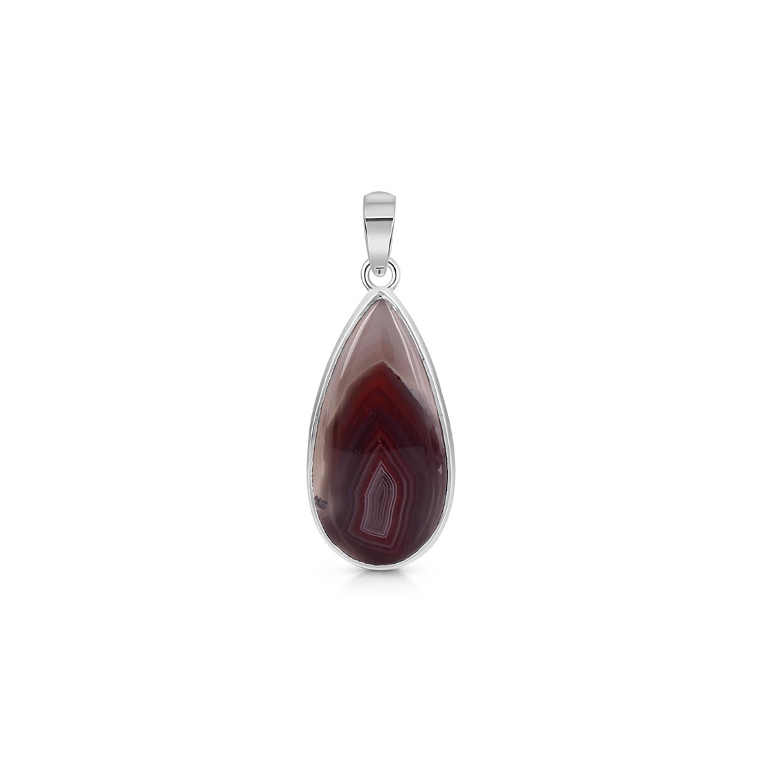 Premium Botswana Agate Pendant - Sterling Silver Statement Jewelry (RBA-P-25)