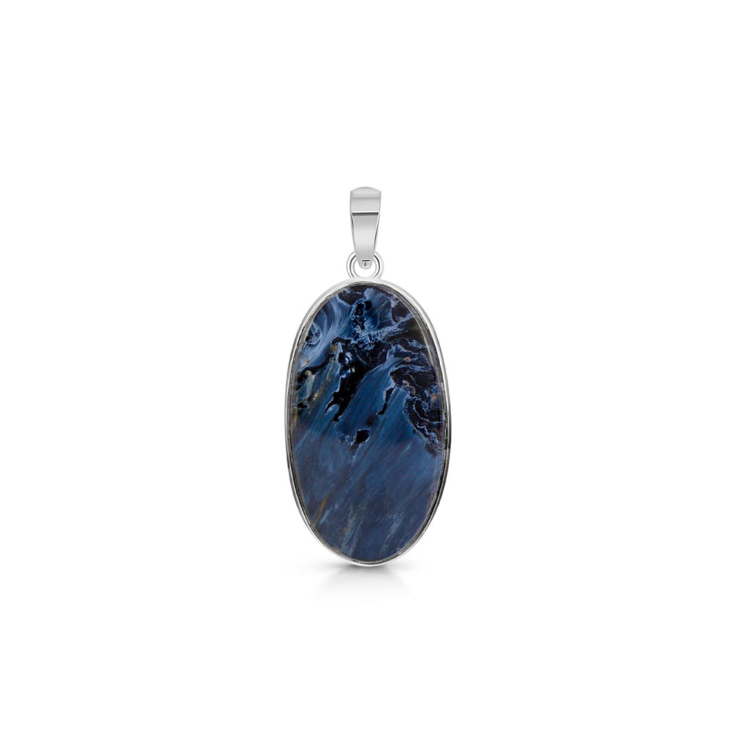 Premium Sagacia Statement Pietersite Pendant - Elegant 925 Sterling Silver Jewelry