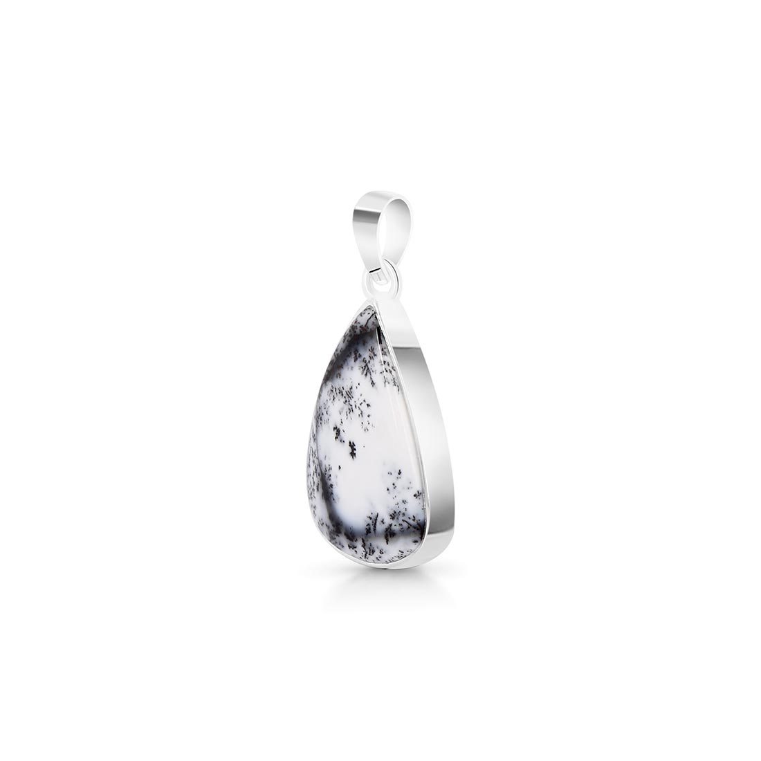 Premium Dendritic Agate Pendant - Elegant Statement Jewelry