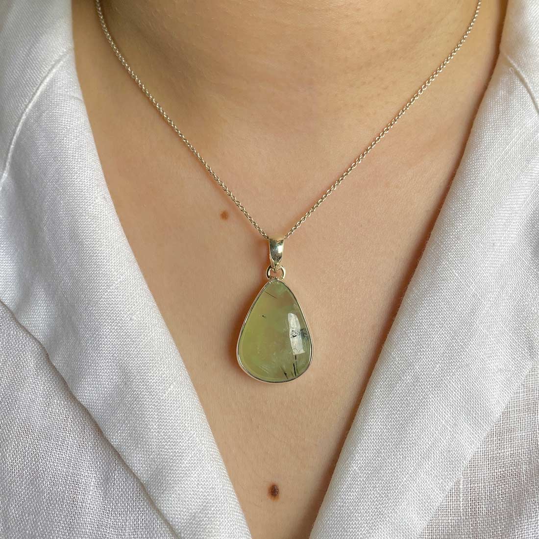 Premium Prehnite Pendant - Ultimate Statement Jewelry