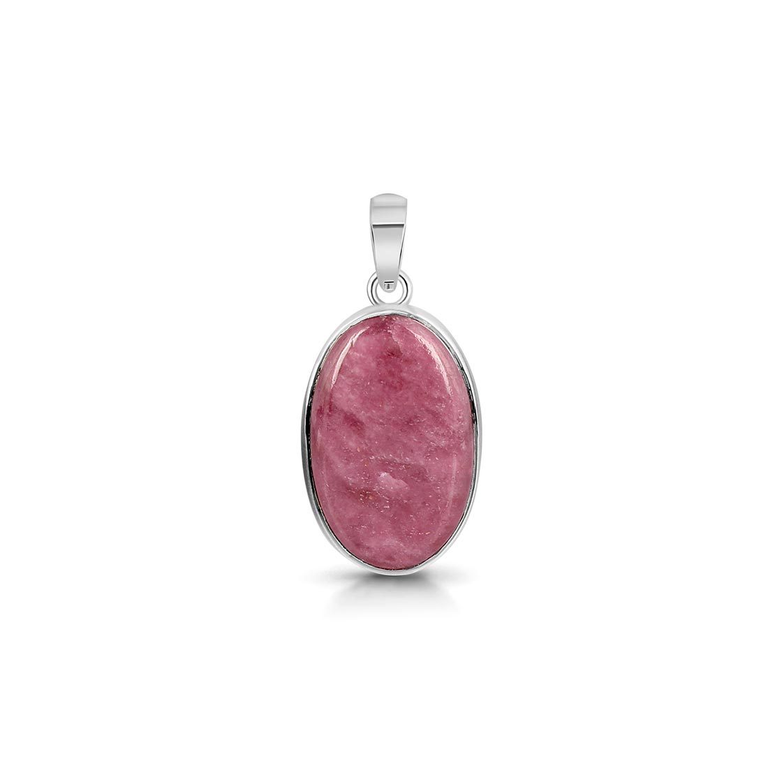 Premium Pink Ruby Zoisite Pendant - Elegant 925 Sterling Silver Jewelry