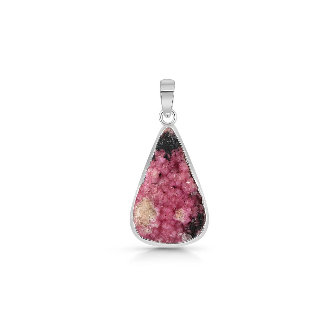 Premium Cobalt Calcite Pendant - Elegant 925 Sterling Silver Jewelry