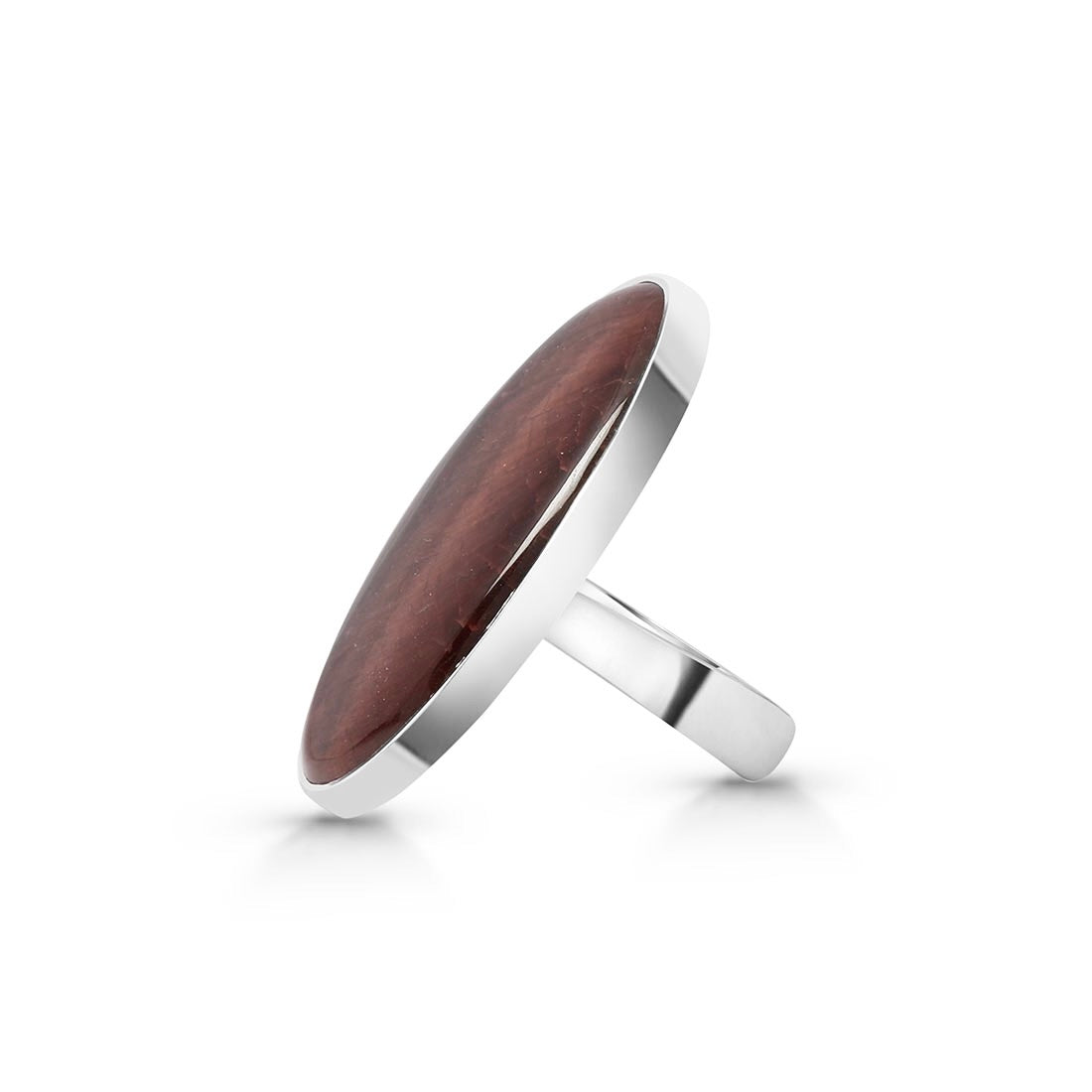 Premium Red Tiger Eye Adjustable Ring - Bold Statement Jewelry