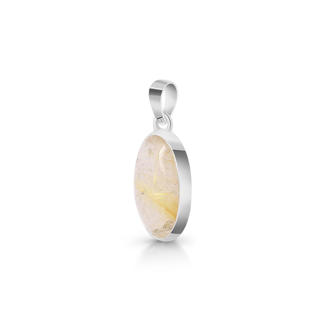 Premium Golden Rutile Statement Pendant - GDR-P-21