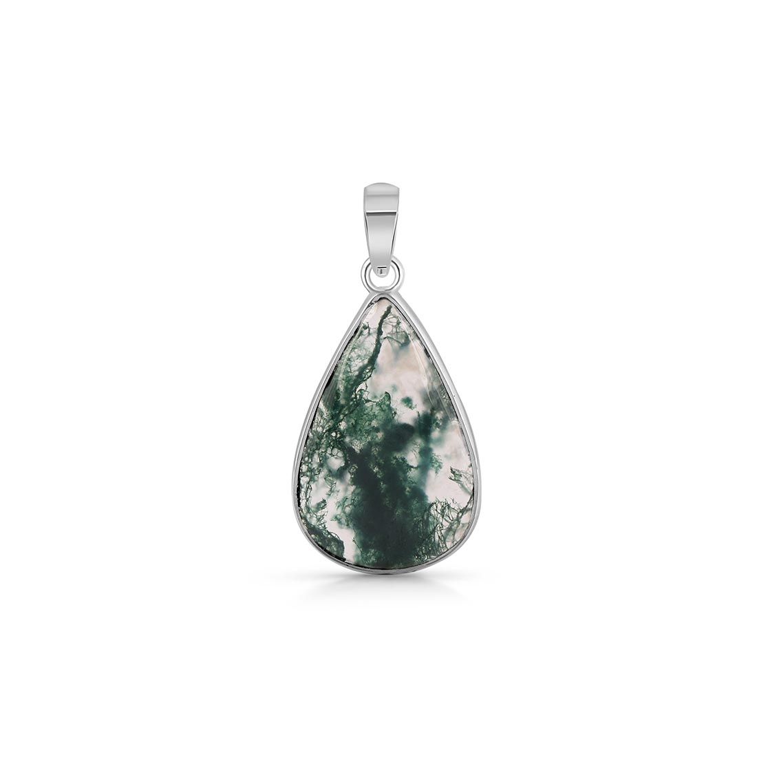 Premium Moss Agate Pendant - Nature's Elegance (MOA-P-1)