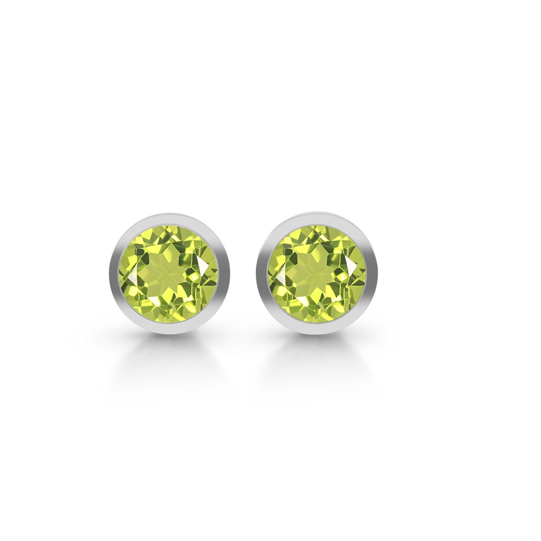 Premium Dainty Peridot Stud Earrings - Elegant Green Gemstone Jewelry