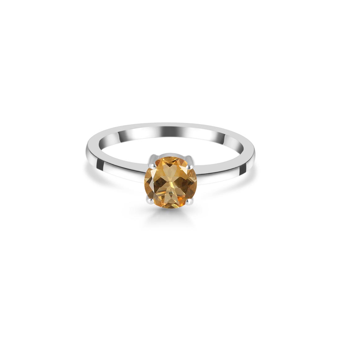 Premium Citrine Gemstone Ring - Elegant 925 Sterling Silver Design (CIT-SR-236)