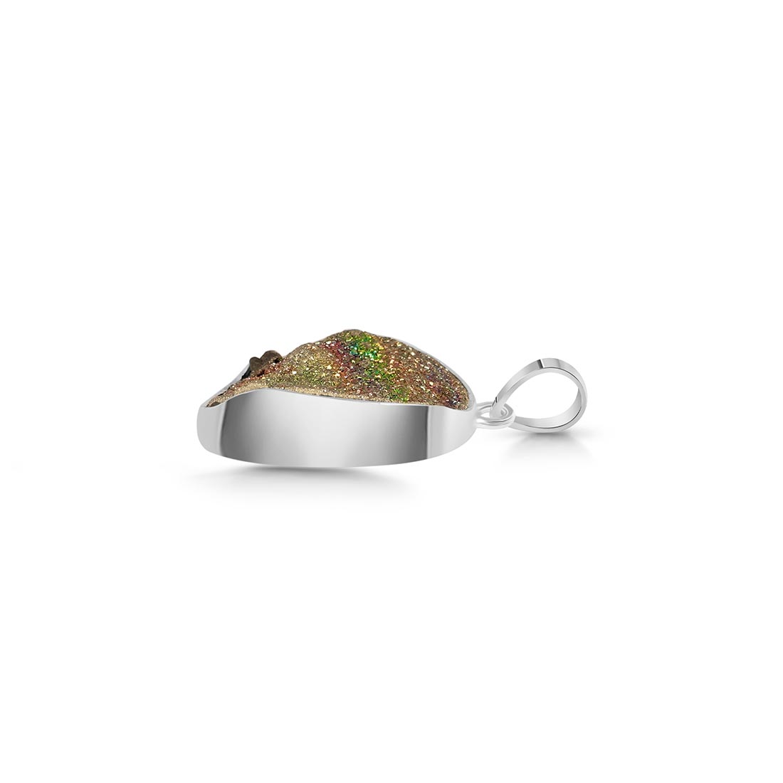 Premium Spectropyrite Druzy Pendant - Ultimate Style Statement